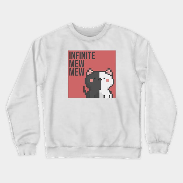 Pixel Cat 051 Crewneck Sweatshirt by Infinite Mew Mew